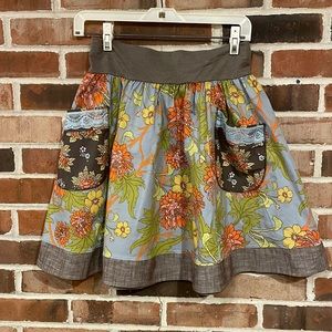 Matilda Jane Field Trip Line Floral Skirt Medium